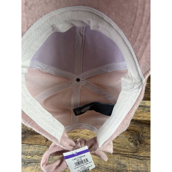 Vince Camuto Womens Hat Ties In Back Terry Cloth Pink One Size - Picture 6 of 6